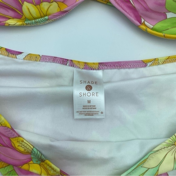 Shade & Shore Floral Pink, Green and Orange Bikini- Medium - Picture 4 of 5